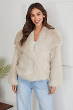 Load image into Gallery viewer, Wide Collar Faux Fur Jacket
