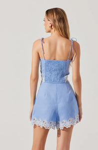 Kiya Linen Embroidered Top