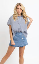 Load image into Gallery viewer, Stripe Signature V-Neck Collared Top
