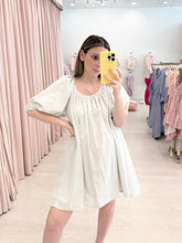 Load image into Gallery viewer, Puff Sleeve Mini Dress Salt
