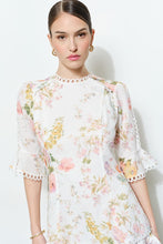Load image into Gallery viewer, Floral Lace Trim Mini Dress
