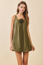 Load image into Gallery viewer, A Line Floral Detail Mini Dress
