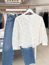 Load image into Gallery viewer, Savanna Eyelet Button Up Top
