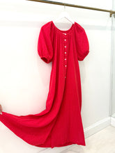 Load image into Gallery viewer, Gauze Puff Sleeve Maxi Dress
