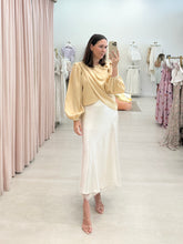 Load image into Gallery viewer, Satin &amp; Lace Maxi Skirt
