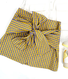 Gingham Front Tie Skort