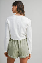 Load image into Gallery viewer, Pointelle Scallop Detail Knit Cardigan
