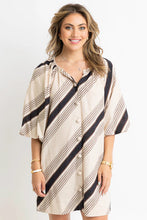 Load image into Gallery viewer, Stripe Puff Sleeve Button Mini
