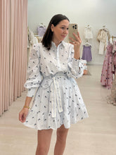 Load image into Gallery viewer, Mixed Media Collared Shirt Dress

