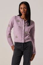 Load image into Gallery viewer, Dorothea Embellished Brushed Knit Cardigan
