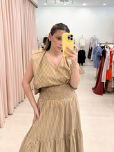 Load image into Gallery viewer, Stripe Bubble Sleeveless Top
