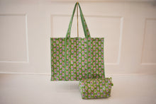 Load image into Gallery viewer, Quilted Block Print Tote Bag
