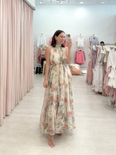 Load image into Gallery viewer, Sleeveless Floral Tie Waist Maxi
