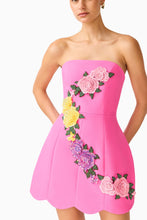 Load image into Gallery viewer, Laurentia Tulip Mini Dress in Fuchsia Pink
