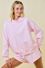 Load image into Gallery viewer, Mock Neck Terry Sweatshirt Short Set
