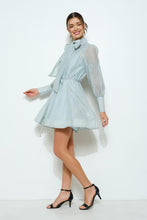 Load image into Gallery viewer, Tie Neck Mini Dress
