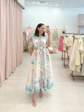 Load image into Gallery viewer, Collared Multi Color Belted Midi
