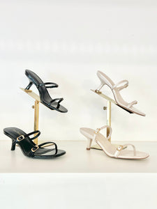 Double Buckle Strap Slide On Sandle