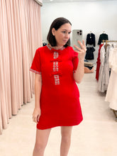 Load image into Gallery viewer, Red Bow Shift Dress

