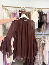 Load image into Gallery viewer, Brown Long Sleeve Mini Dress
