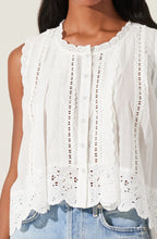 Load image into Gallery viewer, Alisa High Low Eyelet Top
