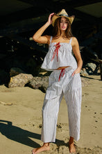 Load image into Gallery viewer, Contrast Drawstring Detail Stripe Print Pants
