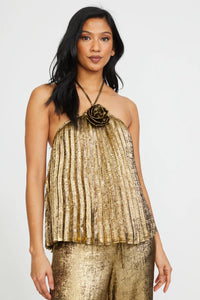 Pleated Halter Top