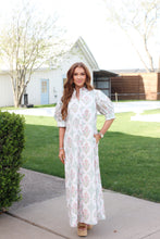 Load image into Gallery viewer, Vintage Floral Ruffle Neck Maxi Dress
