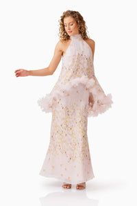Tulsa Floral Cape Maxi Dress