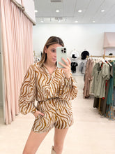 Load image into Gallery viewer, Tiger Print Blouse &amp; Short Set

