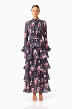 Load image into Gallery viewer, Florisse Tiered Maxi in Black Floral
