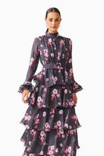 Load image into Gallery viewer, Florisse Tiered Maxi in Black Floral
