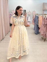 Load image into Gallery viewer, Butter Floral Yellow Midi Dress
