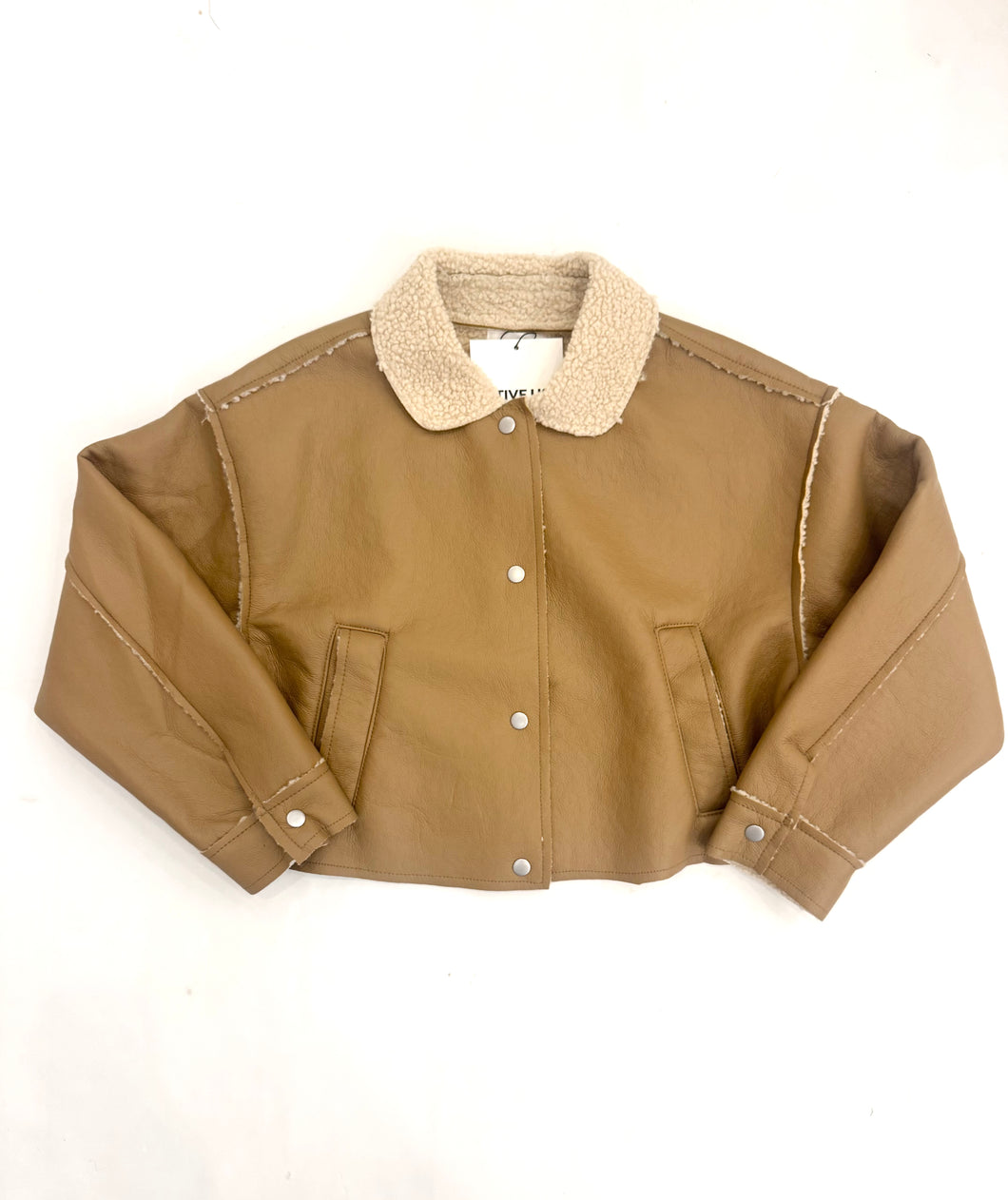 Vegan Leather Faux Fur Jacket