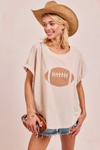 Load image into Gallery viewer, Football Patchwork Waffle Tee
