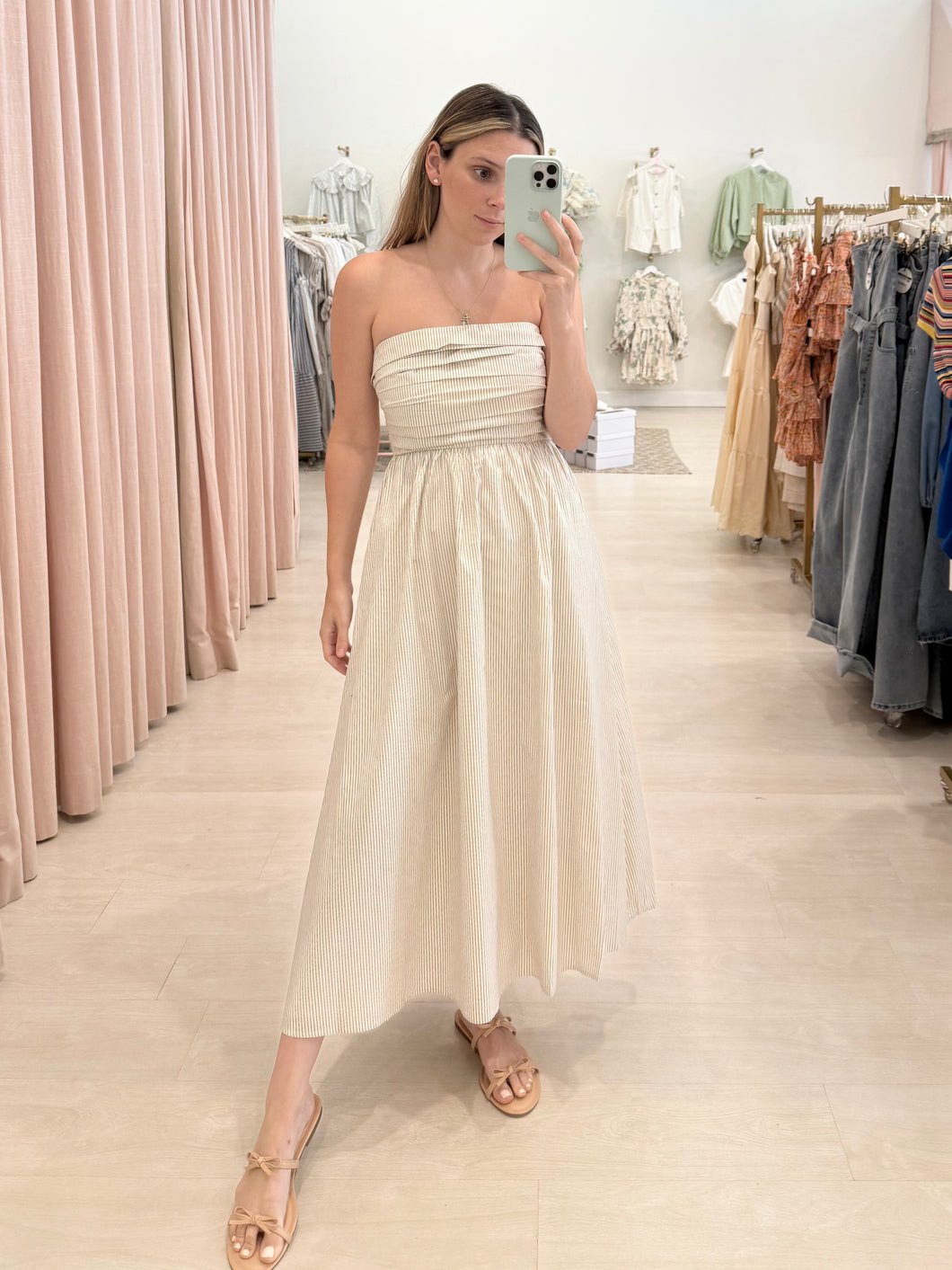 Tube Striped Maxi Dress