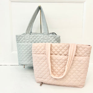 Nylon Quilted Tote