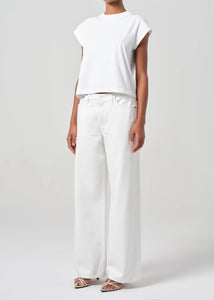 Bryce Cap Sleeve in White
