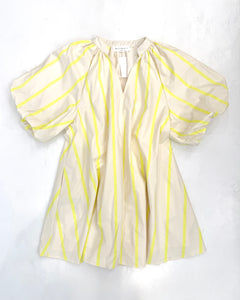 Puff-sleeve Mini Shift Dress