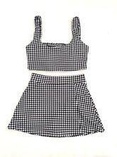 Load image into Gallery viewer, Gingham Print Side Slit Skort
