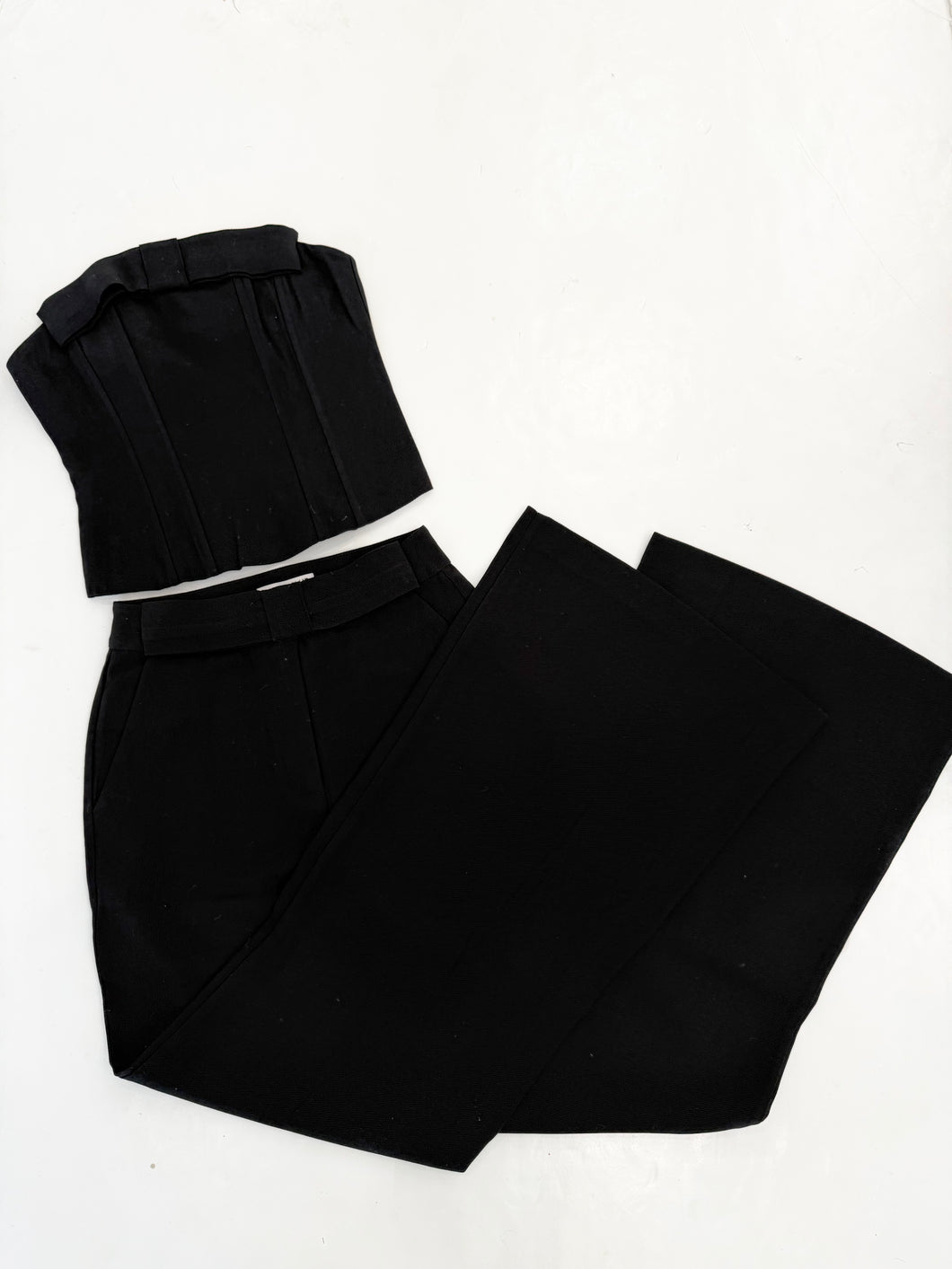 Structured Pants with Bow