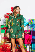 Load image into Gallery viewer, Green Plaid Bow Romper
