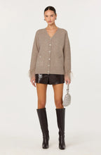 Load image into Gallery viewer, Grie Feather Trim Cardigan
