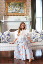 Load image into Gallery viewer, Poppy Stripe Floral Smocked Skirt
