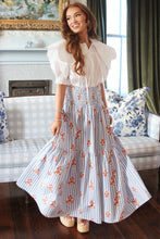 Load image into Gallery viewer, Poppy Stripe Floral Smocked Skirt
