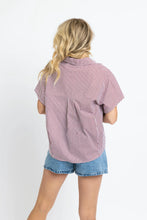 Load image into Gallery viewer, Stripe Signature V-Neck Collared Top
