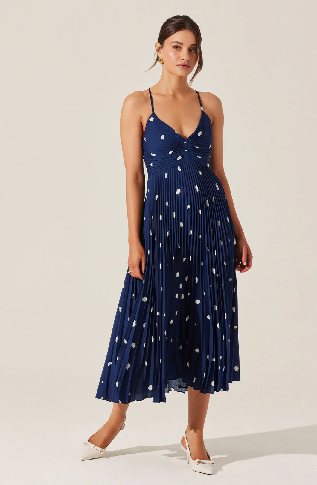 Blythe Dress - Navy Dot