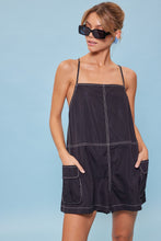 Load image into Gallery viewer, Contrast Stitch Overall Romper

