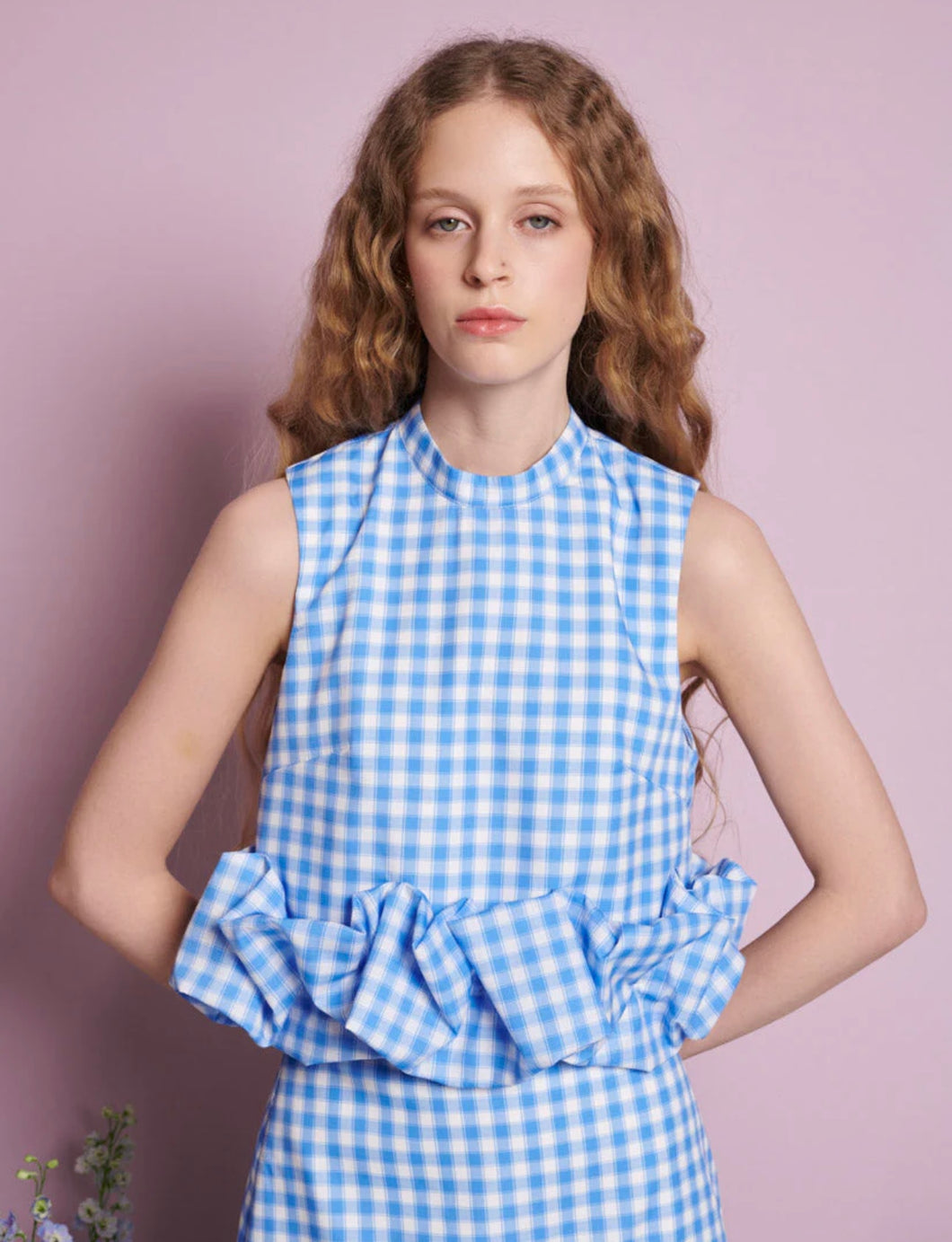 Gingham Cropped Top
