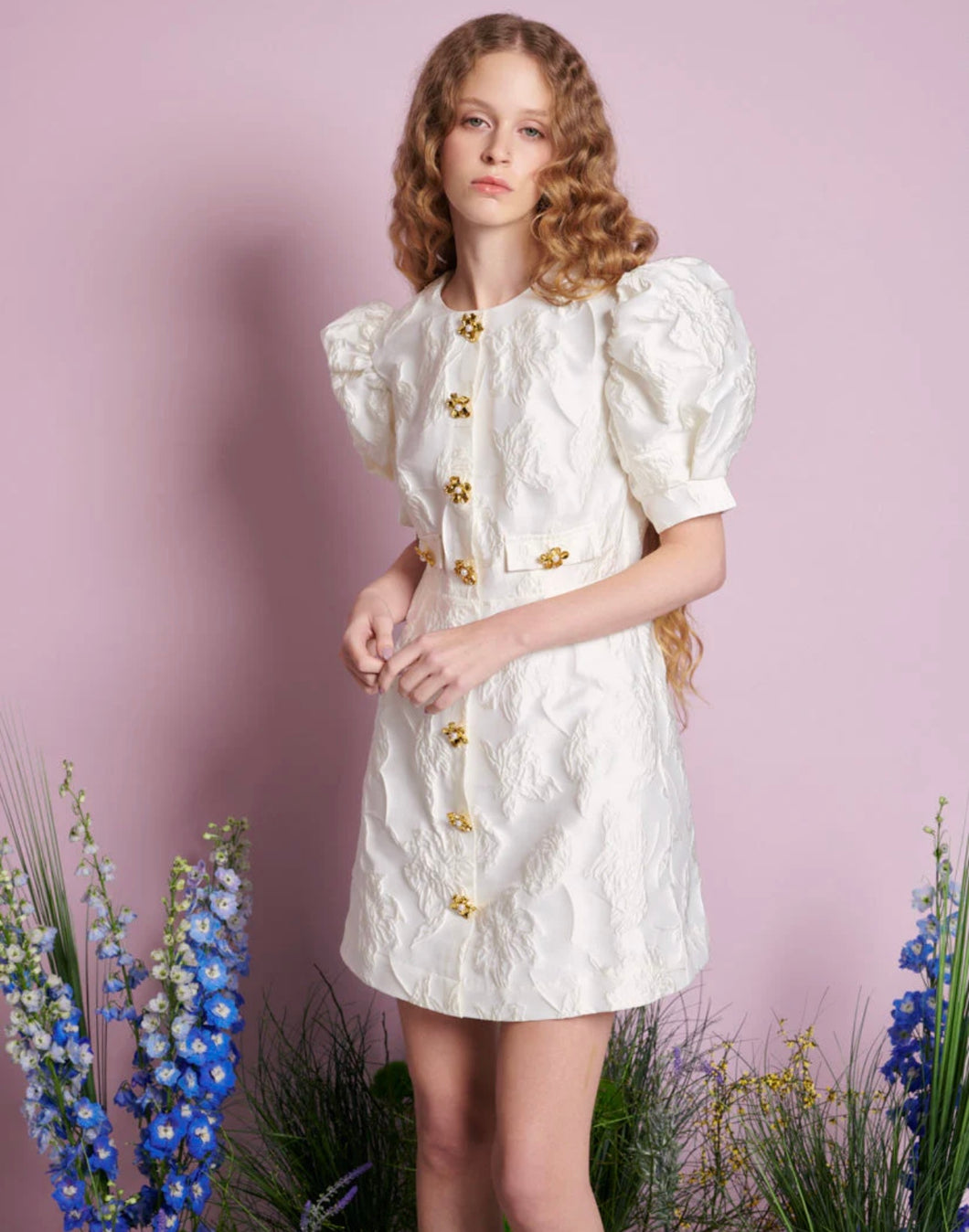 Anemone Jacquard Mini Dress